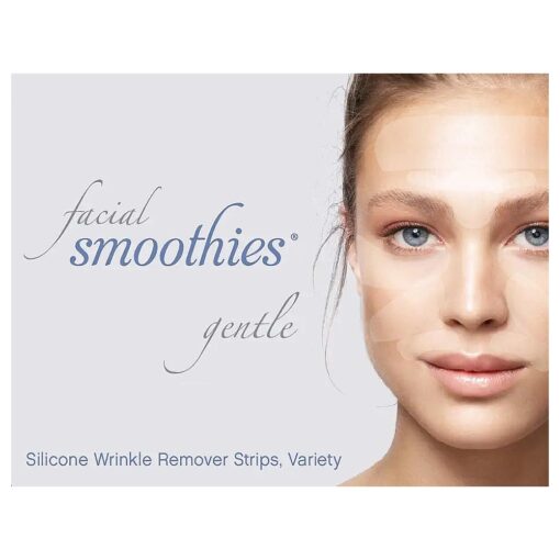 Smoothies Silicone Gentle Wrinkle Patches for Face Overnight - Facial Patches for Forehead, Elevens, Crows Feet, and Lip Lines, 56 Count per Box - Made in the USA