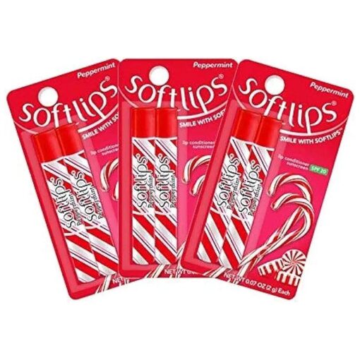 Softlips Lip Protectant SPF20, Peppermint ( Pack of 6 Sticks )