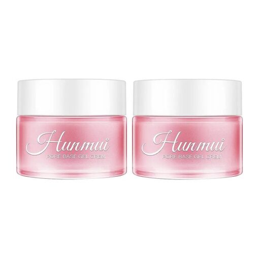 2 Pcs Hunmui face primer pore base gel cream, Magical perfecting base face primer under foundation Anti-Aging WrinklesShrink Pore Remove Fine LinesExfoliatingAnti-Oxidation