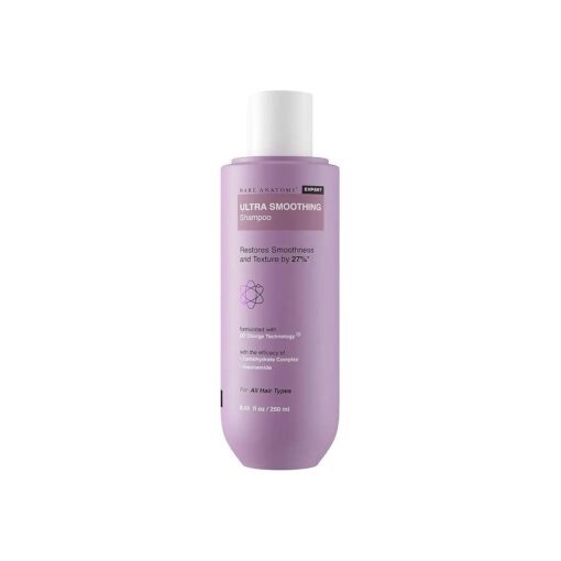 Bare Anatomy Ultra Smoothing Hair Shampoo | Restores Smoothing & Texture by 27 % | Dry & Frizzy Hair | Paraben & Sulfate Free | For Women & Men | 250ml