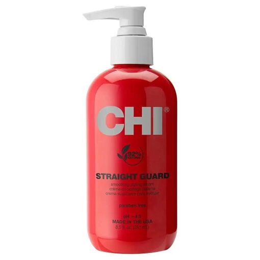 CHI Straight Guard Smoothing Styling Cream, Eliminates Frizz For Sleek & Shiny Hair, Maximum Control, 8.5 Oz