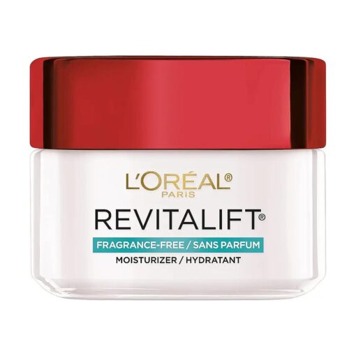 L'Oreal Paris Revitalift Anti Aging Face and Neck Cream, Smoothing and Firming Moisturizer for 24HR Hydration, Fragrance Free, 1.7 Oz