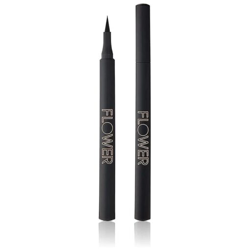 FLOWER BEAUTY By Drew Barrymore Forever Wear Winged Eyeliner - Long-Lasting + Smudge-Proof - Liquid Eyeliner + Winged Applicator ( All-Nighter )