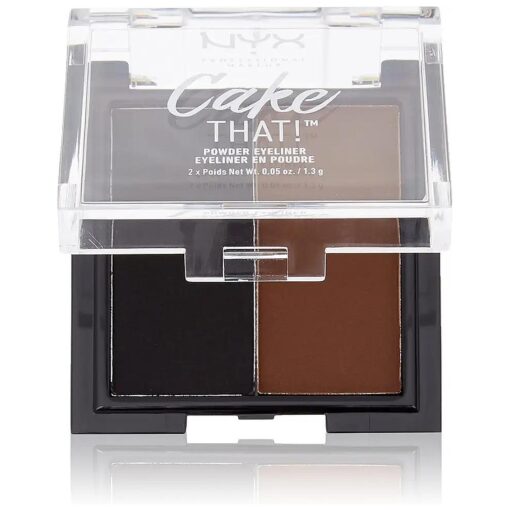 NYX PROFESSIONAL MAKEUP Cake That ! Powder Eyeliner, 0.09 Ounce, Black, Brown ( CTL01 )