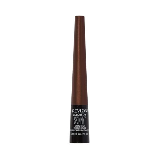 Revlon Skinny Liquid Eyeliner, ColorStay Eye Makeup, Waterproof, Smudge-proof, Longwearing with Ultra-Fine Tip, Mahogany Flame, 0.08 oz