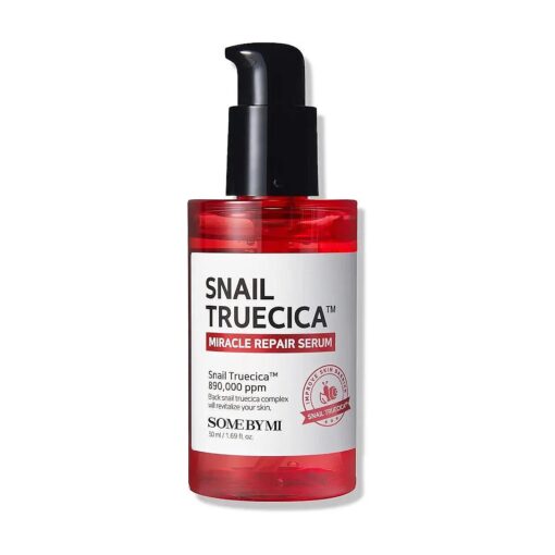 SOME BY MI Snail Trucica Miracle Repair Serum - 1.69Oz, 50ml - Made from Snail Mucin for Sensitive Skin - Daily Repair Face Serum for Post Acne Marks and Strengthen Skin Barrier - Korean Skin Care