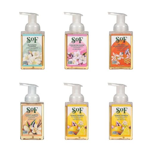 South Of France Foaming Hand Soap Natural Body Care 8oz - Foam Hand Wash ( Variety Pack A, 6 bottles )