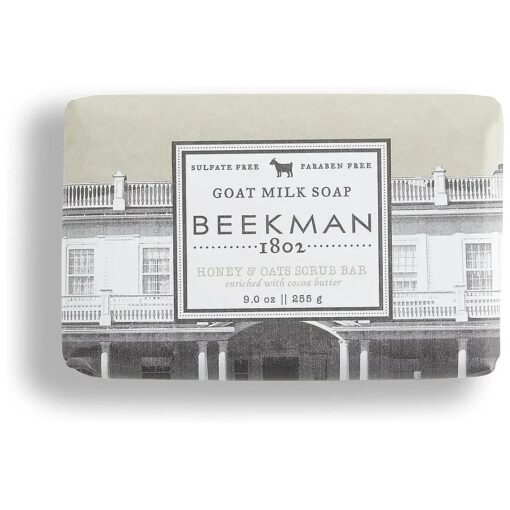 Beekman 1802 Goat Milk Soap Bar, Honey & Oats - 9 oz - Nourishes, Moisturizes & Hydrates the Body - Good for Sensitive Skin - Cruelty Free