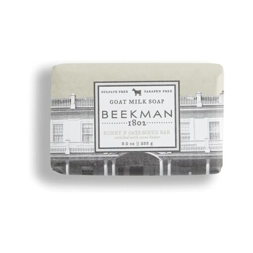 Beekman 1802 Goat Milk Body Soap Bar - 9 oz - Nourishes, Moisturizes & Hydrates - 100 % Vegetable Soap with Lactic Acid - Good for Sensitive Skin - Cruelty Free