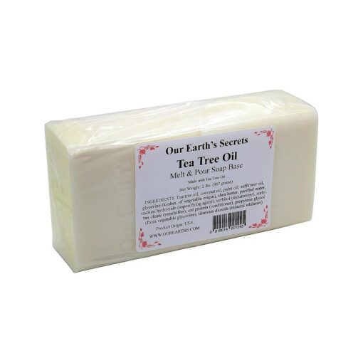 Our Earth 's Secrets - 2 Lbs Melt and Pour Soap Base - Tea Tree Oil