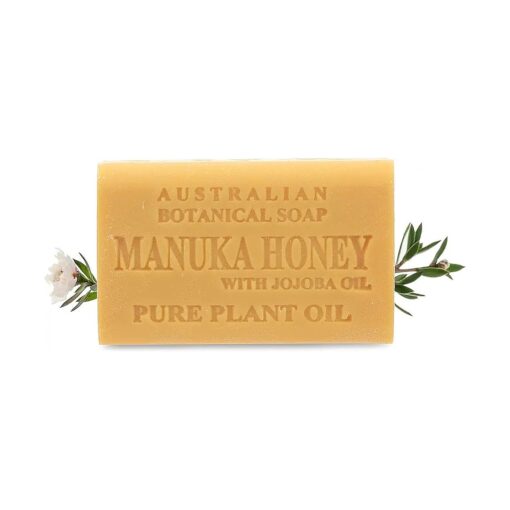 Australian Botanical Soap, Manuka Honey with Jojoba Oil 6.6 oz, ( 187g ) Soap Bar | Natural Ingredient Bar Soap | All Skin Types | Shea Butter Infused - 1 Count