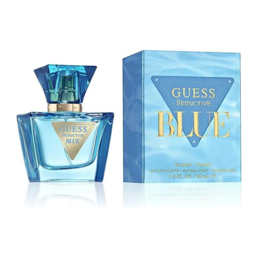 GUESS Seductive Blue Women/Femme Eau de Toilette Perfume Spray For Women, 1.0 Fl, Oz .