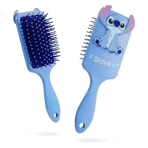 Disney Hair Brush, Detangling Brush for Hair Care, Hair Accessories for Women, Teens, and Kids, Soft-Bristle Hair Brushes for Women, Blue Stitch, 22 x 7.5 cm