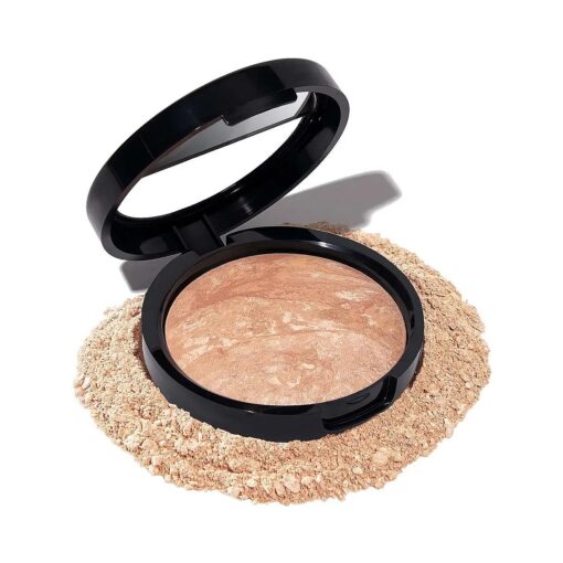 LAURA GELLER NEW YORK Award-Winning Baked Balance-n-Brighten Color Correcting Powder Foundation - Light - Buildable Light to Medium Coverage - Demi-Matte Natural Finish