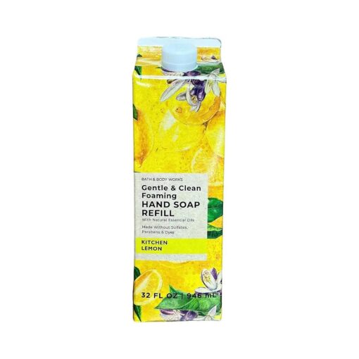 Bath & Body Works Kitchen Lemon Refill Gentle & Clean Foaming Hand Soap, 32 fl, oz, ( Kitchen Lemon )