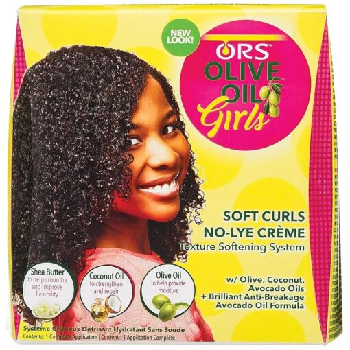 ORS Ors Olive Oil Girls Soft Curls No-lye Creme Texture Softening System Kit, 1 Ea, 1count