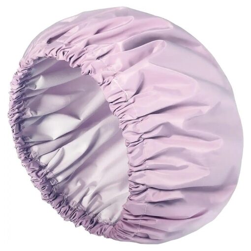 Aquior Shower Caps, Reusable Shower Cap for Women, Waterproof Layer Hair Cap, Large Size for All Hair Lengths, for Girls Spa Home Salon Use ( Purple )