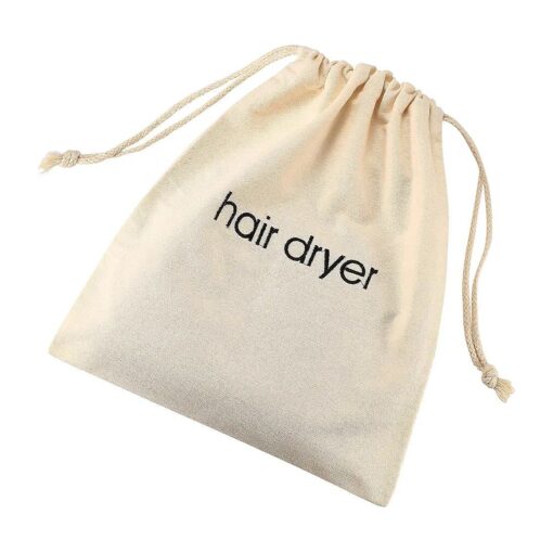 Hair Dryer Bags Drawstring Bag Container Hairdryer Bag for travel bathroom ( White )