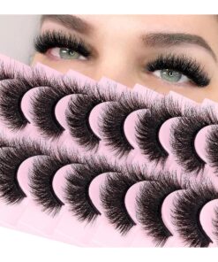 Mink Lashes Natural Look False Eyelashes Fluffy Lashes Wispy Eyelash Thick Volume Fake Eye lashes that look like extensions 9 Pairs by Winifred