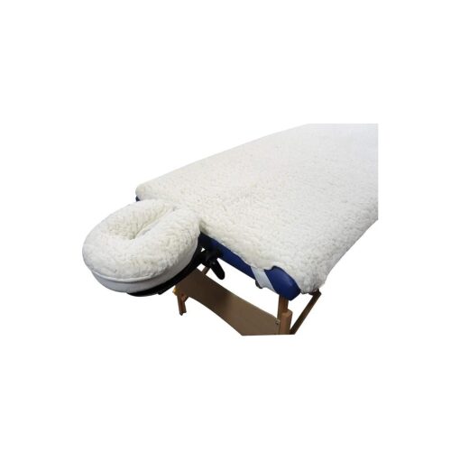 TOA Massage Table Fleece Pad - 2-Piece Massage Table Topper and Face Rest Pad Set - Soft Fleece Massage Bed Topper - Massage Bed Pad with Fitted Corners - Machine Washable - Massage Table Accessories