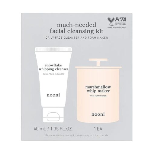 Nooni 2-in-1 Much Needed Facial Cleansing Kit - Whip Maker & Face Cleanser | Gift, Gift set, Foam Maker, Remove Impurities, Daily Routine, for All Skin Types