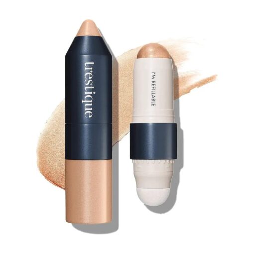 treStiQue Highlight Stick, Illuminator Makeup For Face, Highlighter Makeup Stick, Face Highlighter Bronzer Makeup - Refillable