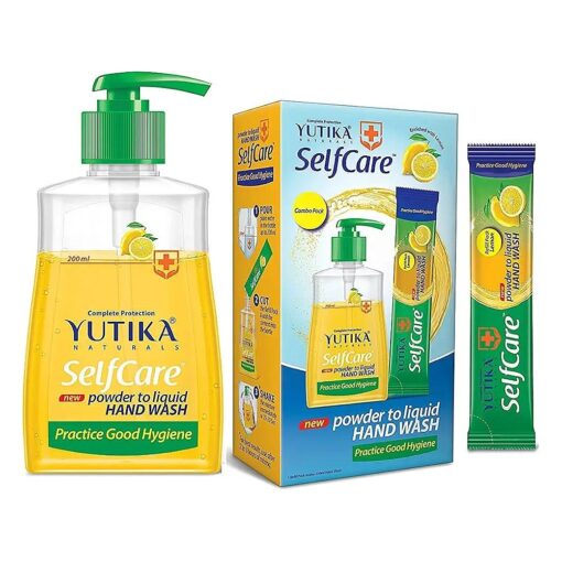 Yutika Selfcare Powder to Liquid Hand Wash Lemon with Bottle