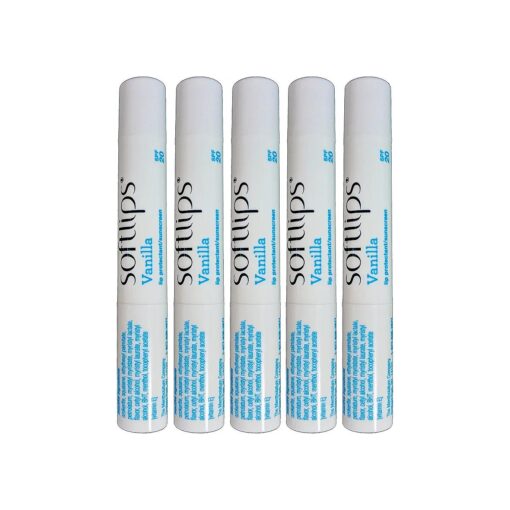 Softlips Lip Balm Protectant SPF 20, Vanilla ( Pack of 5 )