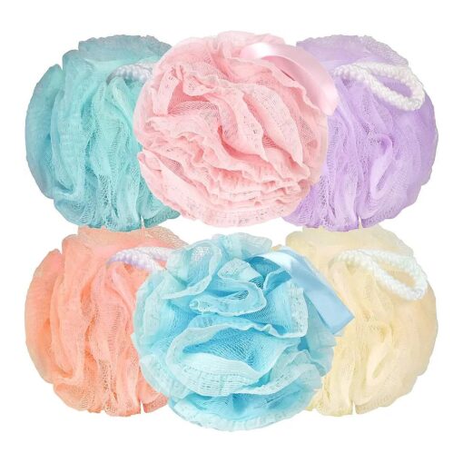 Bath Loofah Sponge Soft Mesh Shower Puff for Body Wash Bath Sponge Body Scrubber for Women & Men Body Exfoliator-Bathing Accessories