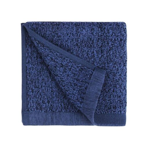 Diamond Jacquard Bath Linens Wash Cloth, 6 Pack, 13" x 13", Navy