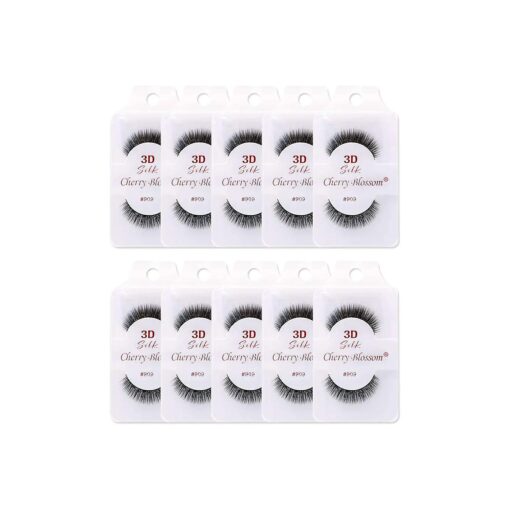 Cherry Blossom 3D Eyelashes ( 10 Pack of Silk 909 )