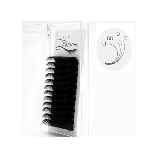 HBZGTLAD New U/C/D/DD 8-20mm Faux Mink Individual Eyelash Lashes For Professionals Soft Mink Eyelash Extension ( 0.07mm-D, 11mm )