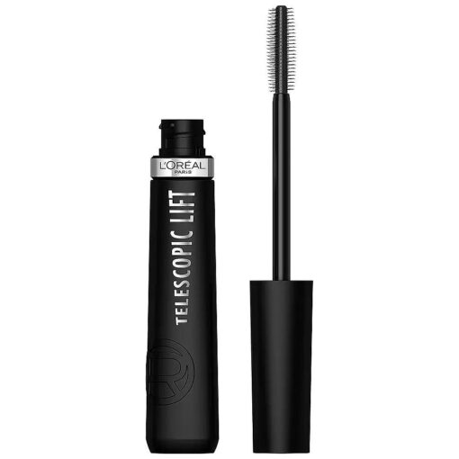 L'Oreal Paris Telescopic Lift Washable Mascara, Lengthening and Volumizing Eye Makeup, Lash Lift with Up to 36HR Wear, Black, 0.33 Fl Oz