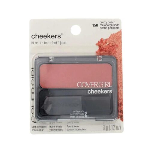 CoverGirl Cheekers Blush, Pretty Peach [ 150 ], 0.12 oz ( Pack of 3 )