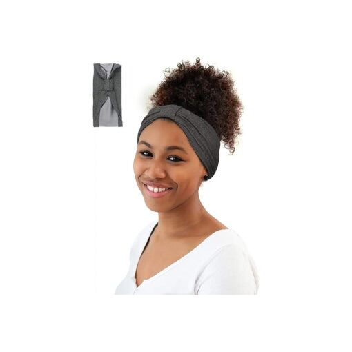 Makeup Headband for Black Women Cotton Hair Wrap Satin