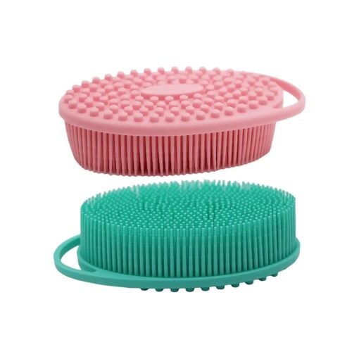 2Pack Silicone Body Scrubber - Multifunctional Body Bath Back Brush, Back Scrubber Shower Scrubber for Body Deep Cleaning and Exfoliation, Soft Silicone Loofah Suitable for All Skin Types