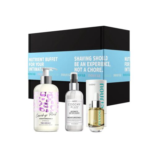 Coochy Plus HydroLock MOISTURIZING+ 3-Steps Kit Intimate Shave Gift Set : NOURIA Pre-Shave Elixir Oil + Coochy Plus Shave Cream The Origin + Coochy Plus After Shave Protection Mist