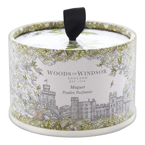 Woods Of Windsor Lily Of The Valley Body Dusting Powder With Puff for Women, 3.5 Ounce