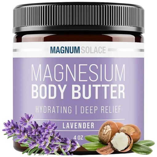 Magnesium Body Butter for Women & Men - Lightly Scented with Lavender