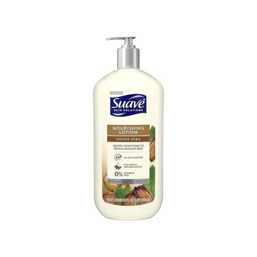 Suave Skin Solutions Body Lotion Cocoa Butter and Shea 32 oz