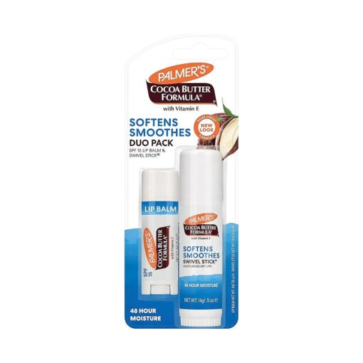 Palmer 's Cocoa Butter Formula Ultimate Moisture Kit, Swivel Stick & Lip Balm with Vitamin E, Hydrates Dry, Cracked Lips and Dry Skin Patches ( Pack of 2 )