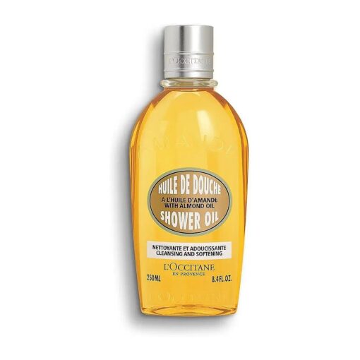 L'OCCITANE Cleansing & Softening Almond Shower Oil : Oil-to-Milky Lather, Softer Skin, Smooth Skin, Cleanse Without Drying, With Almond Oil, 8.4 Fl, Oz