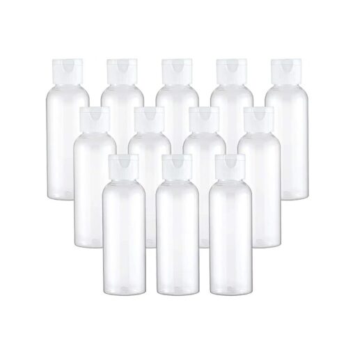 Plastic Travel Bottles, Clear 3.4oz/100ml Empty Lotion Bottle Small Squeeze Bottle Containers with Flip Cap for Shampoo Conditioner Toiletries