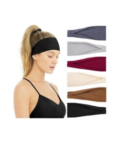 Huachi Non Slip Headbands for Fashion Workout Yoga Sports Exercise Sweatbands Summer Accessories Elastic Bands