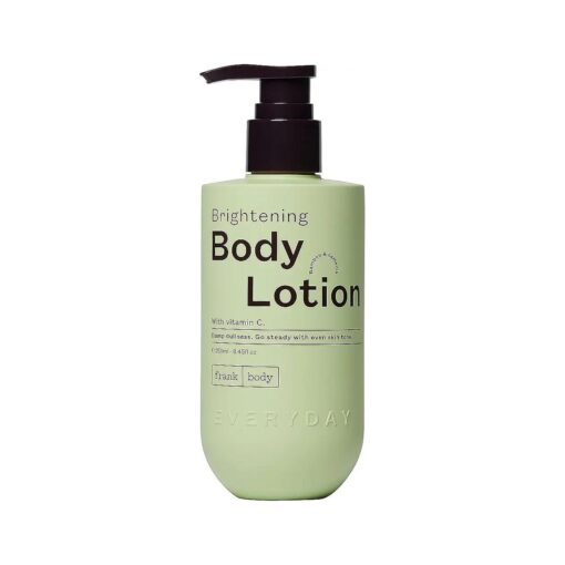 frank body Brightening Body Lotion | Vegan & Cruelty Free | Vitamin C, Kakadu Plum & Jojoba Oil | Brightens Dark Spots & Fights Hyperpigmentation | Bamboo & Camellia Scent ( 250mL / 8.45 fl oz )