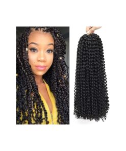 22 Inch 7 Packs Passion Twist Hair Long Inch Crochet Braids Hair Water Wave for Passion Twist Braiding Hair Extensions ( 1B )