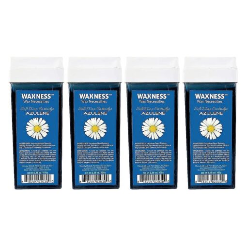 Wax Necessities Waxness Azulene Soft Wax Cartridge 3.38 Ounces Pack of 4