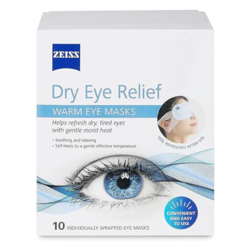 ZEISS Warm Eye Masks, 10 Count for Dry Eye Relief