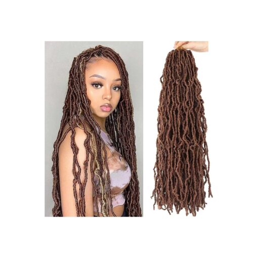 Soft Locs 24 Inch 8 Packs Faux Locs Crochet Hair for Butterfly Locs Distressed Locs Crochet Hair for Women ( 24 Inch ( Pack of 8 ), 30 # )