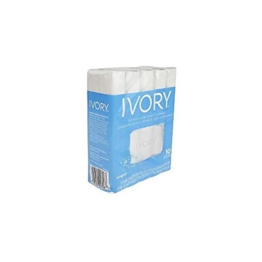 Ivory Soap, Original Scent, 10 Bars White and mildly scented soap